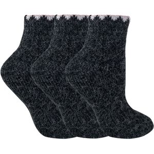 3 Paar Dames Korte Alpaca Wol Vochtregulerende Sokken