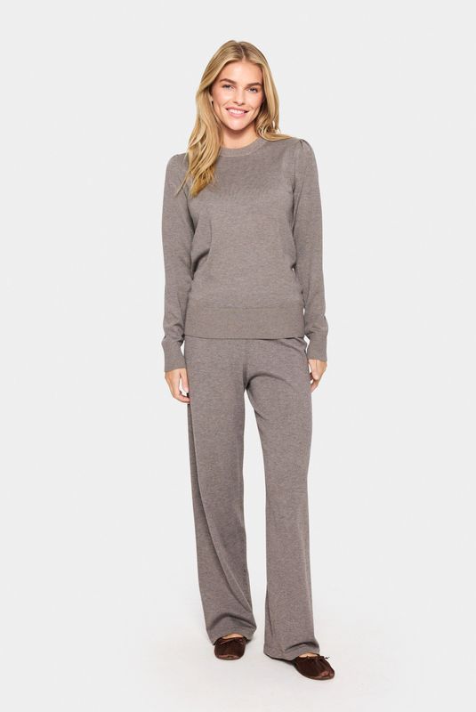 Saint Tropez, Dames, Truien, Grijs, Maat: L Viscose,