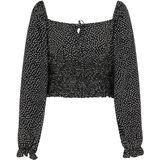 myMo - Esha - Shirt met Lange Mouwen - Hartjes All-over Print