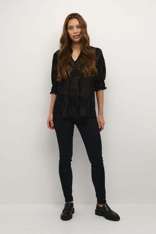 CULTURE - Blouse 'Olu' - Zwart - Blouseshirt