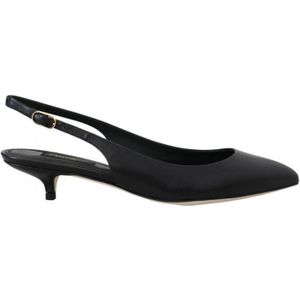 Prachtige Leren Slingbacks Hakken Pumps