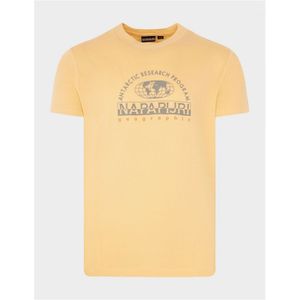 Men's Napapijri Macas Short Sleeve T-Shirt in Orange