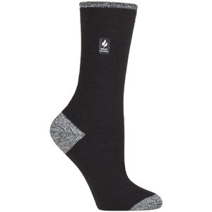 Heat Holders Dames Ultra Lite thermo geklede sokken - Zwart / Wit (Oia)