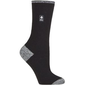 Heat Holders Dames Ultra Lite thermo geklede sokken - Zwart / Wit (Oia)