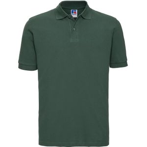 Russell Heren Klassiek Piqué Katoenen Polo Shirt (Fles groen)