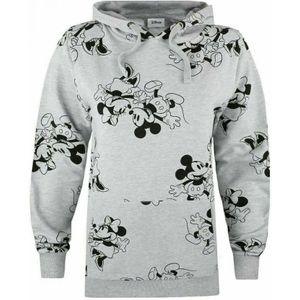 Disney Dames/dames Klassieke Mickey & Minnie Mouse All-Over Print Hoodie (Steen) - Maat S