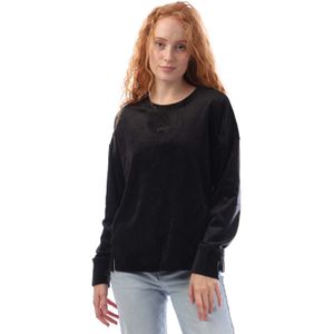 Dames DKNY All over Rhinestone Crewneck Sweatshirt in Zwart