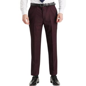 Heren - Wijnrode Prince of Wales - Formele Broek