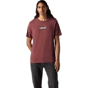 Levis Heren Klassiek Grafisch Relaxed Fit T-shirt (Rood)