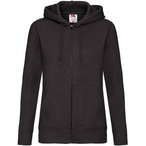 Fruit of the Loom Dames/Dames Premium Hooded Lady Fit Hoodie (Zwart)