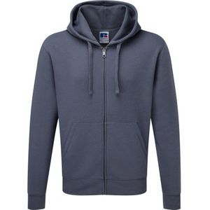 Russell Heren Authentieke Sweatshirt Met Volledige Ritssluiting / Hoodie (Konvooi Grijs) - Maat M