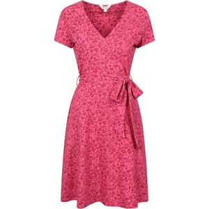 Mountain Warehouse Dames Santorini Bloemen Jersey Wikkeljurk (Rood)