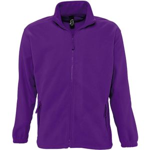 SOLS Heren North Full Zip Outdoor Fleece Jacket (Donkerpaars)