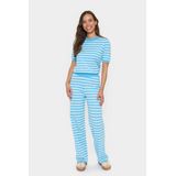 Casual Broek - Ethereal Blue Ice Stripe - Regular Fit