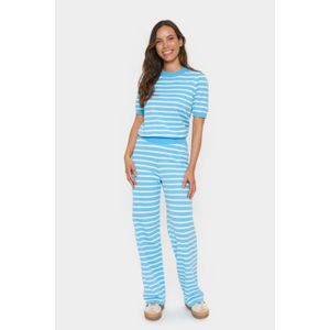 Casual Broek - Ethereal Blue Ice Stripe - Regular Fit