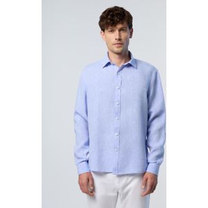 North Sails Overhemd Linnen met geborduurd logo