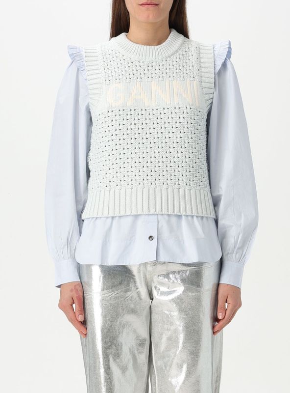 Ganni Gebreid Katoenen Vest