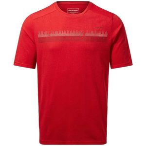 Craghoppers Heren Dynamisch T-Shirt (Sriracha Rood)