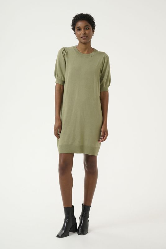 Kaffe - KALizza - Gebreide Jurk - Kaki - Kort/mini