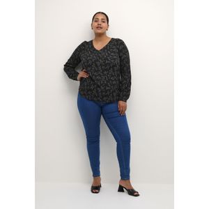 Blouse met lange mouwen Regular fit Black/Purple Flower Print floral