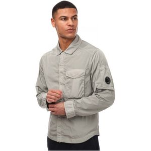Men's C.P. Company Chrome R Overshirt In Grey - Maat XL