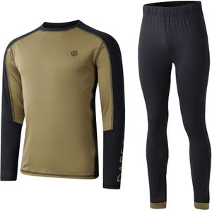 Dare 2B Heren Exchange III Base Layer Set (Zwart/Martini Olijf)