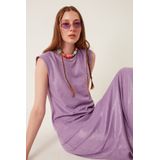 Robe midi en tissu scintillant