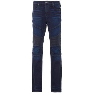 True Religion Rocco Moto relaxte skinny jeans voor heren, marineblauw