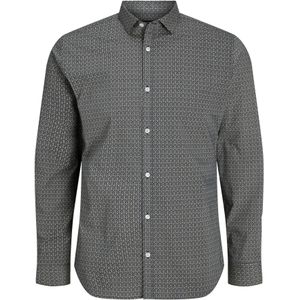 JACK & JONES PREMIUM Slim Fit Overhemd JPRBLABLACKPOOL met All Over Print Grijs