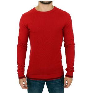 Costume National Heren Rode Crewneck Wollen Trui - Maat M