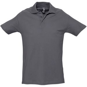 SOLS Heren Lente II Korte Mouw Zwaarlijvig Poloshirt (Muisgrijs)