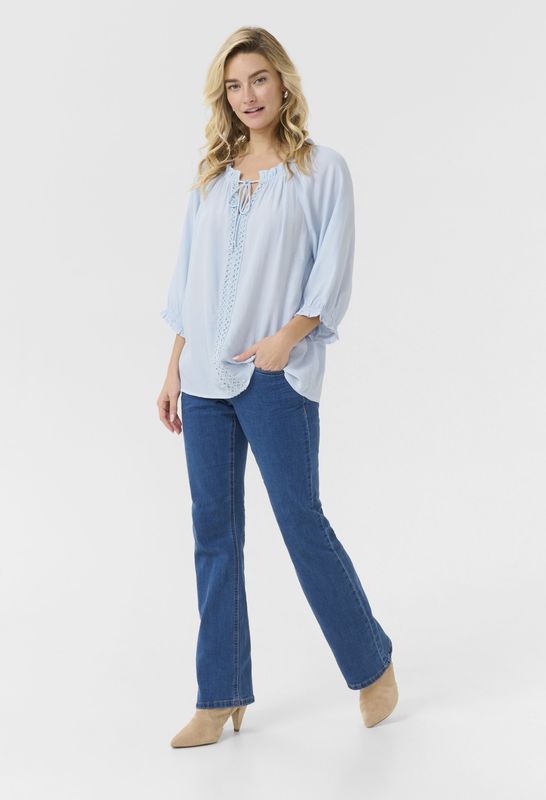 Blouse met lange mouwen Regular fit Cashmere Blue