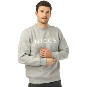 NICCE sweatshirt met origineel logo en ronde hals voor heren, grijs