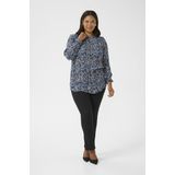Kaffe Curve, Dames, Blouses & Shirts, Blauw, Maat: 2XL Viscose,