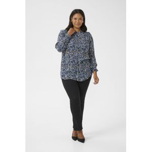 Kaffe Curve, Dames, Blouses & Shirts, Blauw, Maat: 2XL Viscose,
