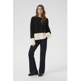 Pullover - CUnicky - Gebreide Trui - Zwart - Offwhite - Oversize Fit