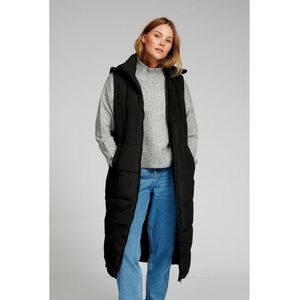 Lange Puffer Vest - Zwart - Maat L