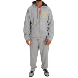 Billionaire Italian Couture Heren Grijs Katoenen Sweaterbroek Tracksuit - Maat XL