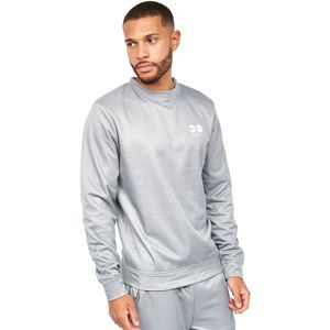 Crosshatch Heren Langtons Crew Neck Track Top (Houtskool)