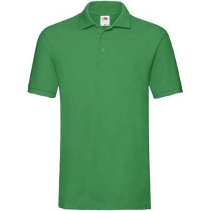 Fruit of the Loom Heren Premium Katoenen Piqué Poloshirt (Kelly Groen)