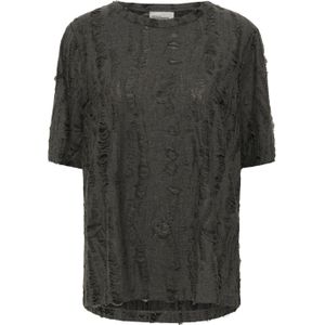 Karen by Simonsen, Dames, Tops, Grijs, Maat: L