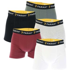 Heren Farah Gavier 5 Pack Boxershort in Multi kleur
