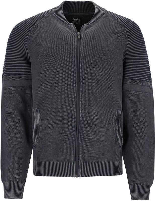 Hajo - Sweatjack - Heren - Casual Stijl - Ronde Hals - Geribde Boorden