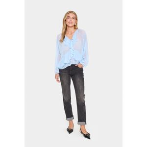 Blouse met lange mouwen Loose fit Chambray Blue