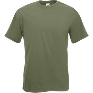 Fruit Of The Loom Heren Super Premium T-shirt met korte mouwen en ronde hals (Klassiek Olive)