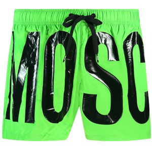 Moschino Grote Zwarte Logo Groene Short - Maat L