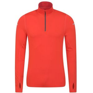 Mountain Warehouse Heren Vault Recycled Half Zip Top Met Lange Mouwen (Oranje) - Maat 2XS