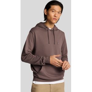 Lyle & Scott - Superfine Katoenen Loopback Hoodie - Plum Truffle