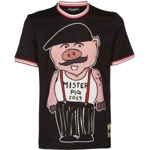 Dolce & Gabbana Mr Pig Black T-Shirt