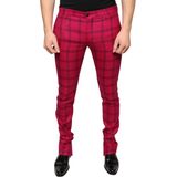 Roze Geruite Broek Pt0776